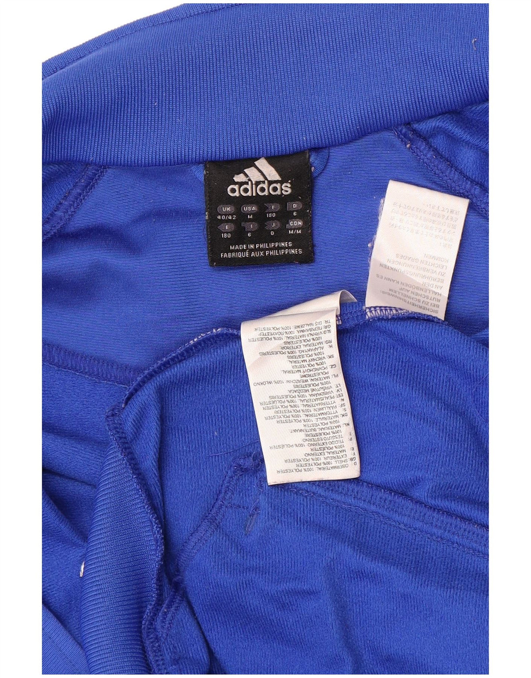 Adidas Veste de survêtement pour homme UK 40/42 Bleu moyen Colorblock Polyester