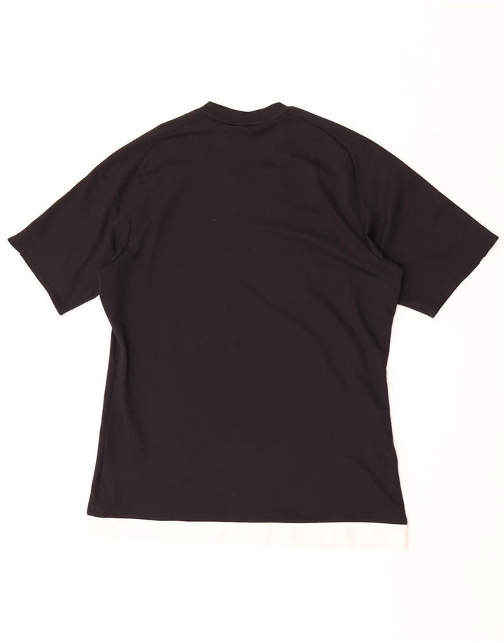 Adidas Hommes Climalite T-Shirt Top Noir Moyen Polyester