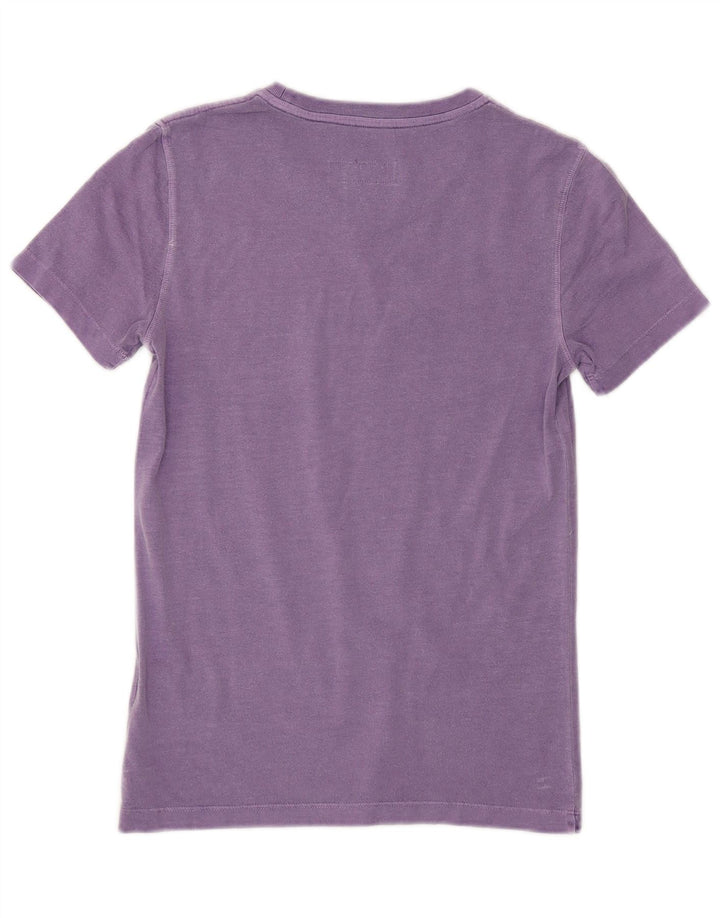 DIESEL T-shirt graphique pour femme UK 10 Small Violet Coton