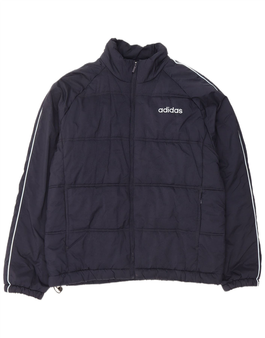 Adidas Veste rembourrée pour homme UK 42 XL Bleu marine Polyester