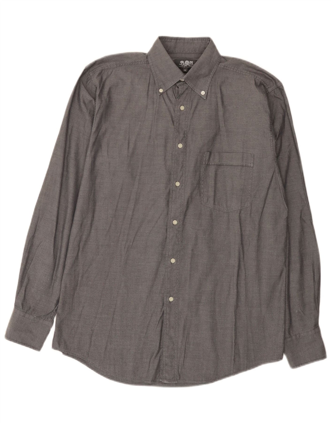 vintage Chemise Homme Taille 38 Coton Gris Moyen