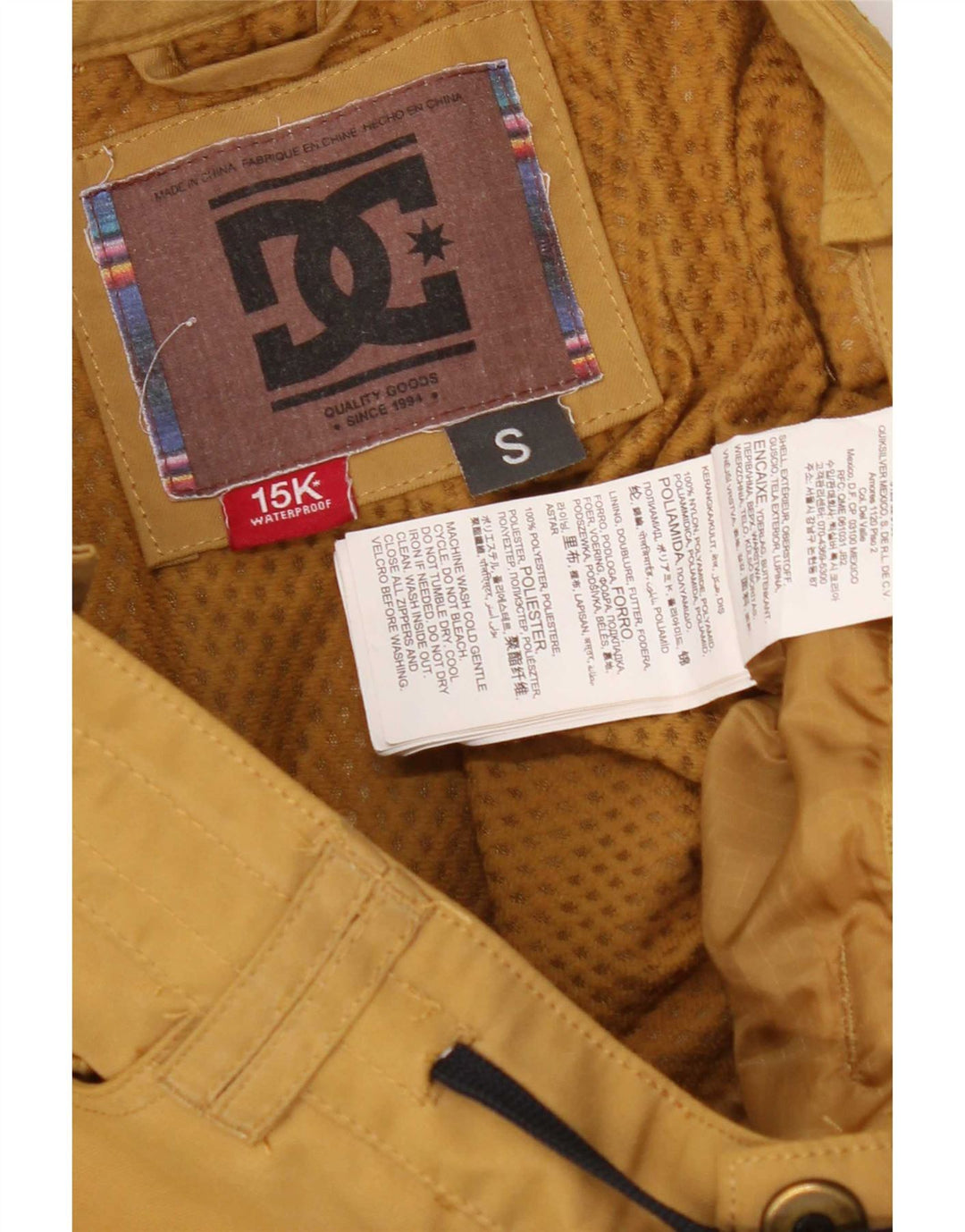 DC Pantalon de ski cargo pour femme UK 10 Small Beige Nylon