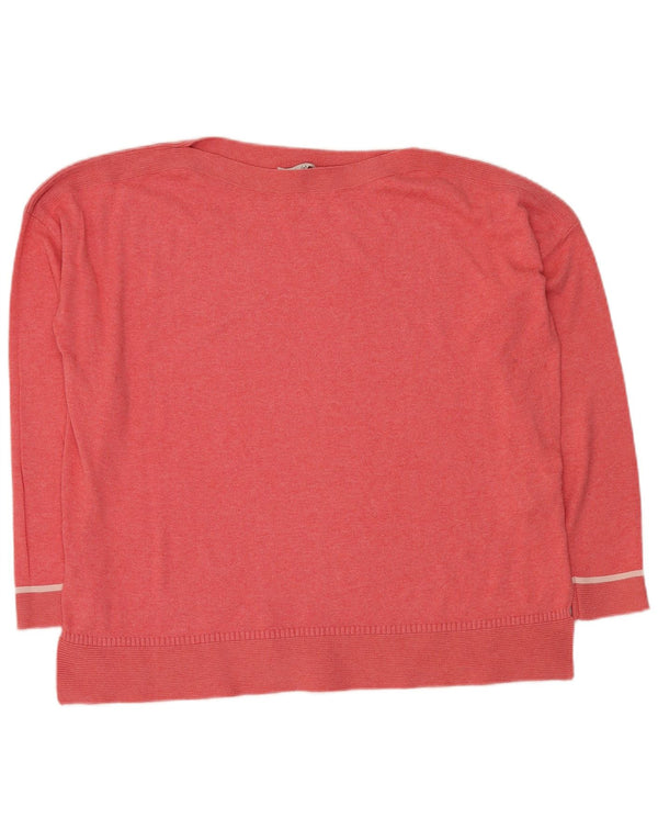 Joules Pull surdimensionné à col bateau pour femme UK 18 XL Coton rose