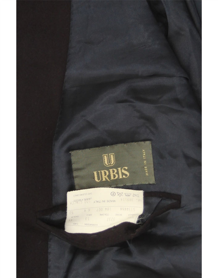 Urbis Veste Blazer Croisée Homme IT 50 Large Bleu Marine Laine