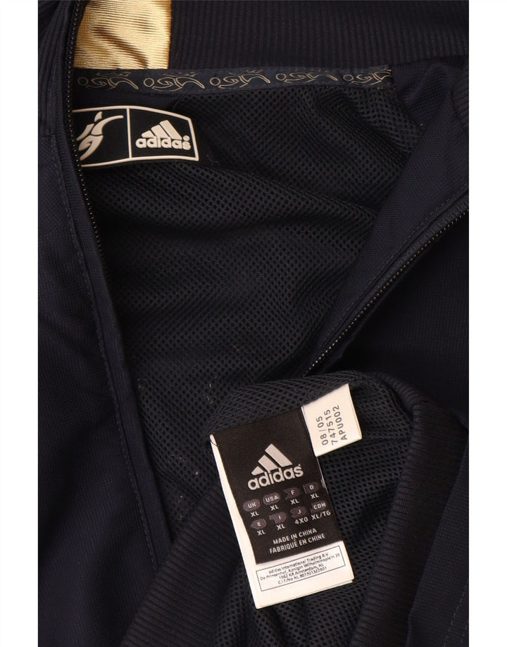 Adidas Veste de Pluie Homme UK 42 XL Bleu Marine Polyester