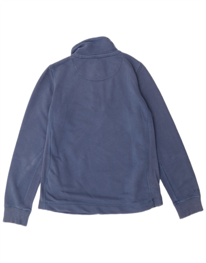 FAT FACE Sweat-shirt à col zippé pour femme UK 12 Bleu moyen Coton