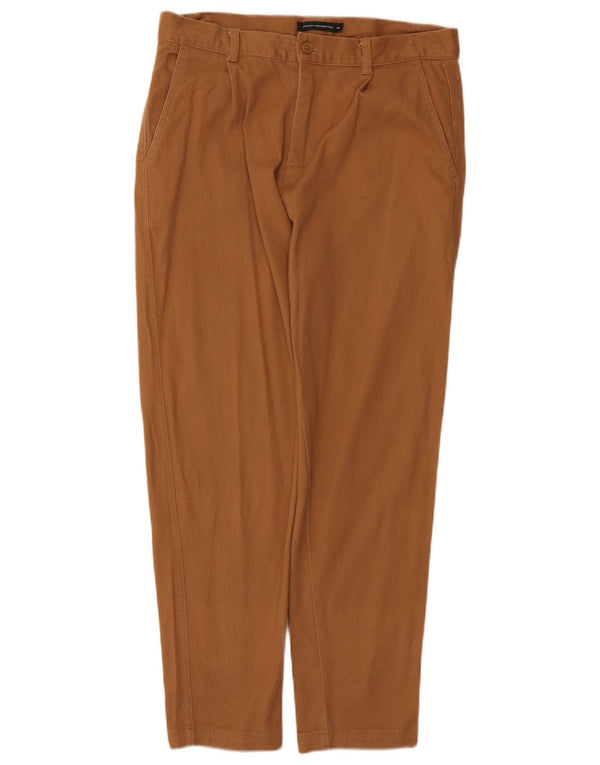 French Connection Pantalon Chino Droit Homme W32 L27 Marron Coton