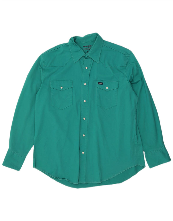 Wrangler Chemise Homme XL Turquoise Coton