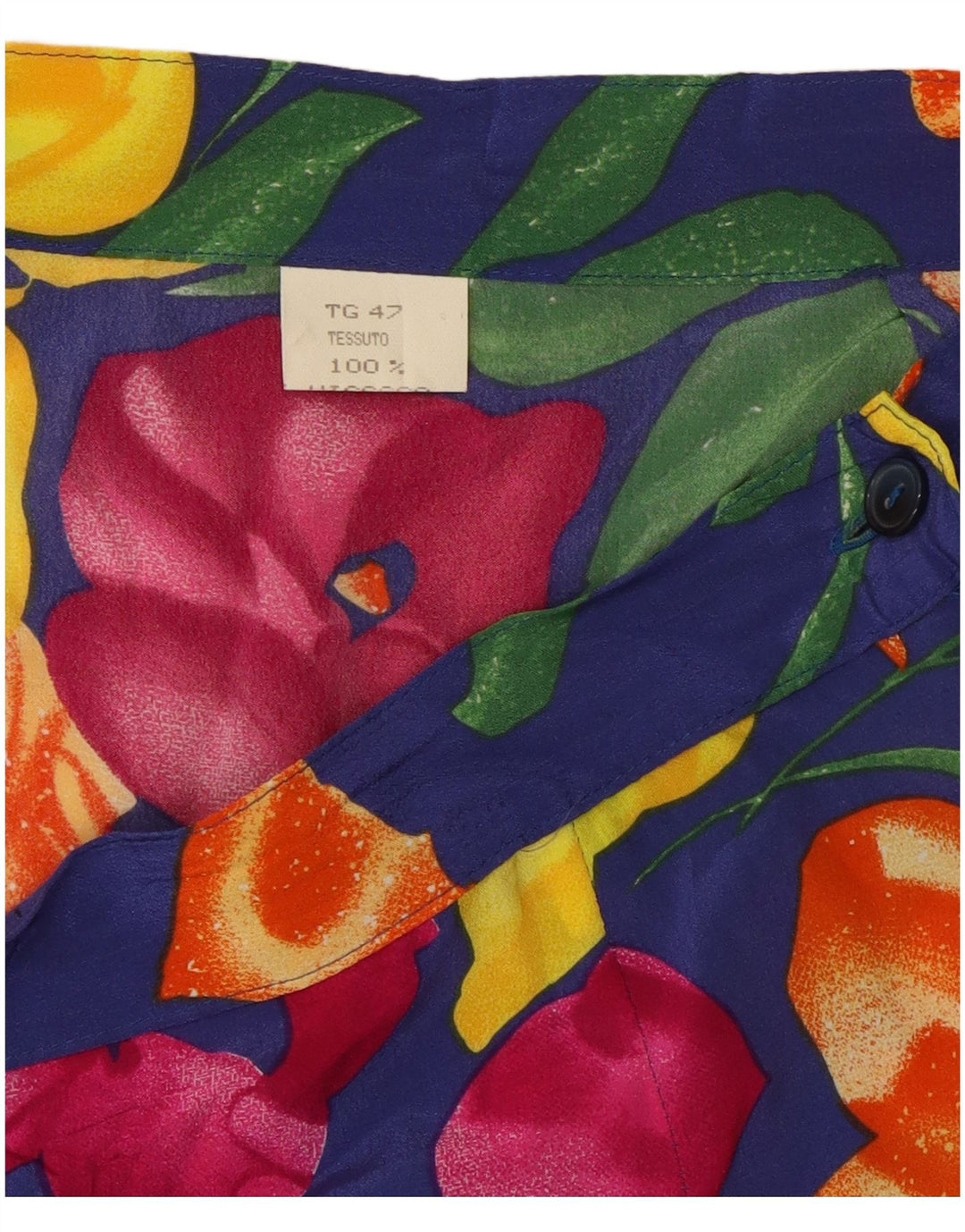 jupe plissée femme vintage W34 Grande viscose florale multicolore