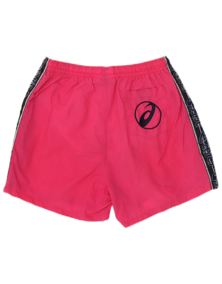 Asics Short de Bain Graphic Homme Large Rose Polyamide Colorblock