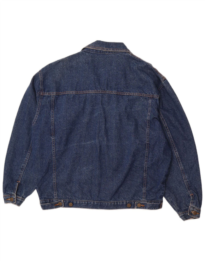 VINTAGE Veste en denim homme UK 40 Grand coton bleu
