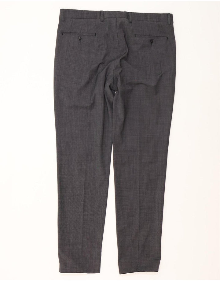 S.Oliver Costume 2 pièces pour hommes UK 46 3XL W38 L32 Gris Polyester