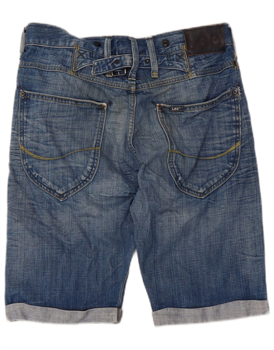 Lee Short en jean vert Cinch W29 pour homme, petit coton bleu