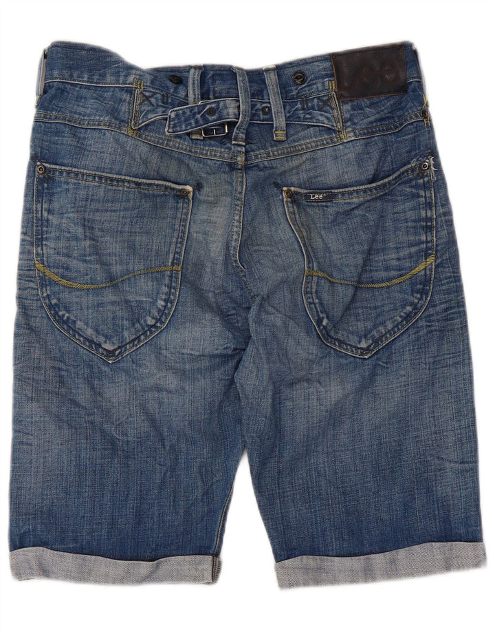 Lee Short en jean vert Cinch W29 pour homme, petit coton bleu