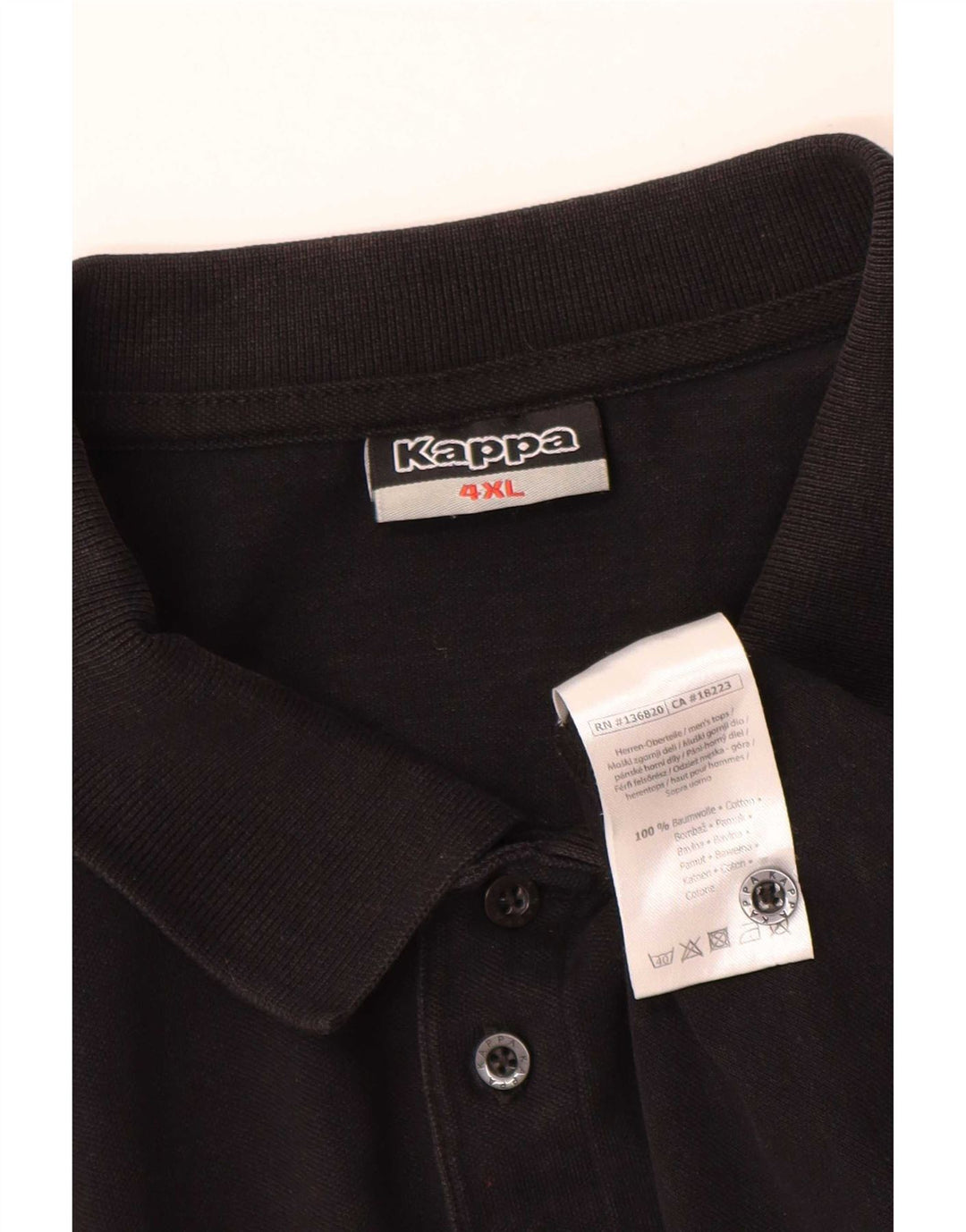 Kappa Polo Homme 4XL Noir Coton
