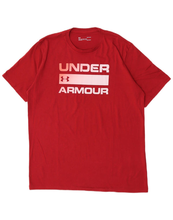 Under Armour T-shirt Heat Gear Graphic pour homme, grand, en coton bordeaux