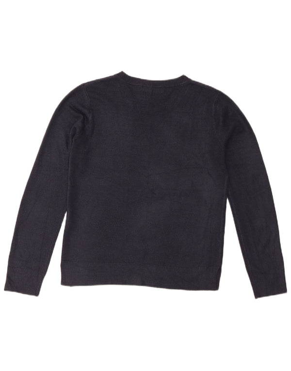 Marks & Spencer Pull à col rond pour femme UK 10 Small Bleu marine