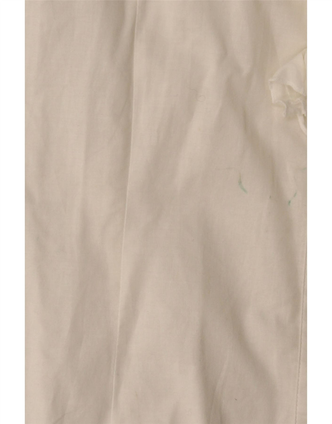 BENETTON Chemise à volants sur le devant pour femme UK 14 Large Blanc cassé