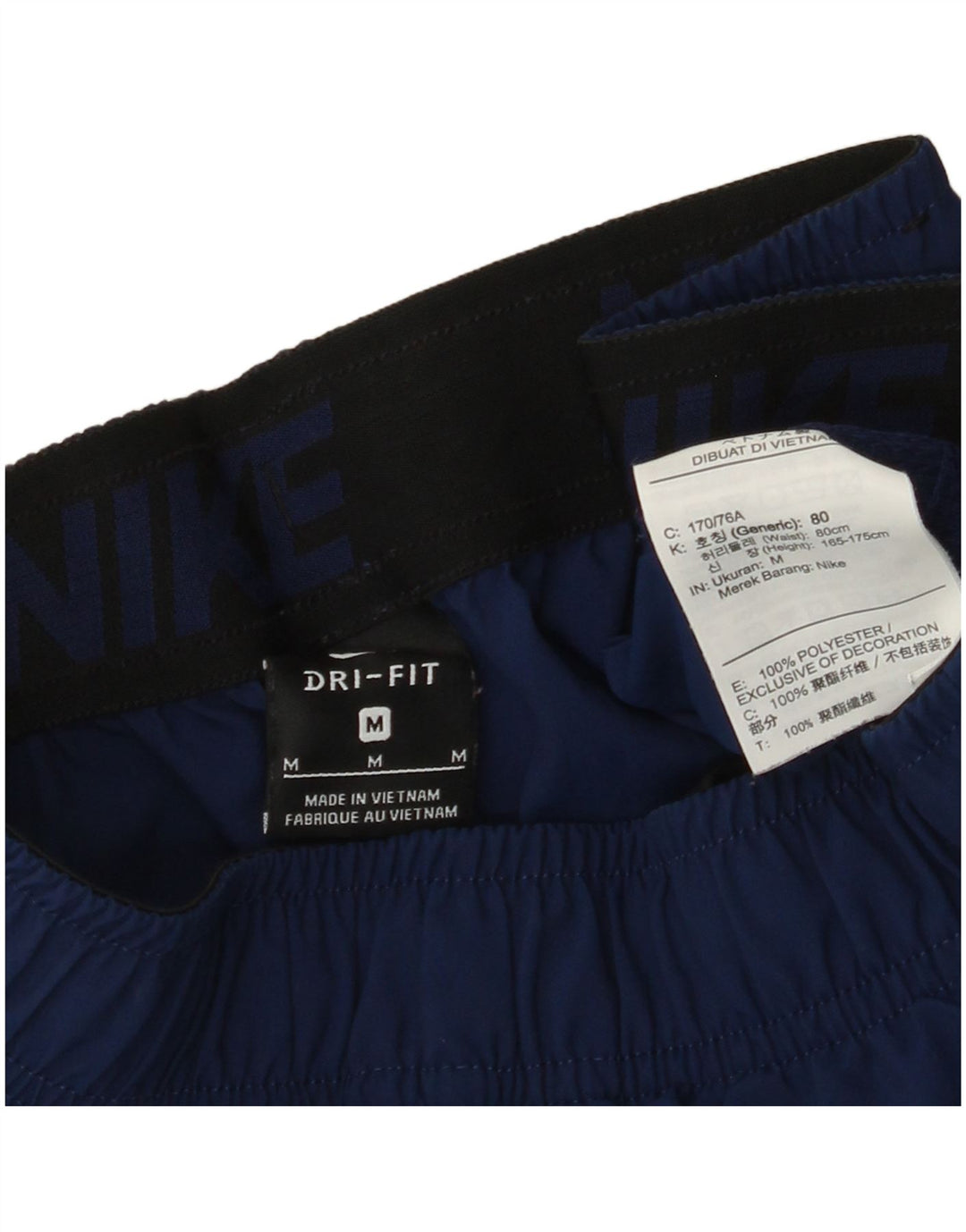 NIKE Short de sport Dri Fit Graphic pour homme en polyester bleu marine moyen