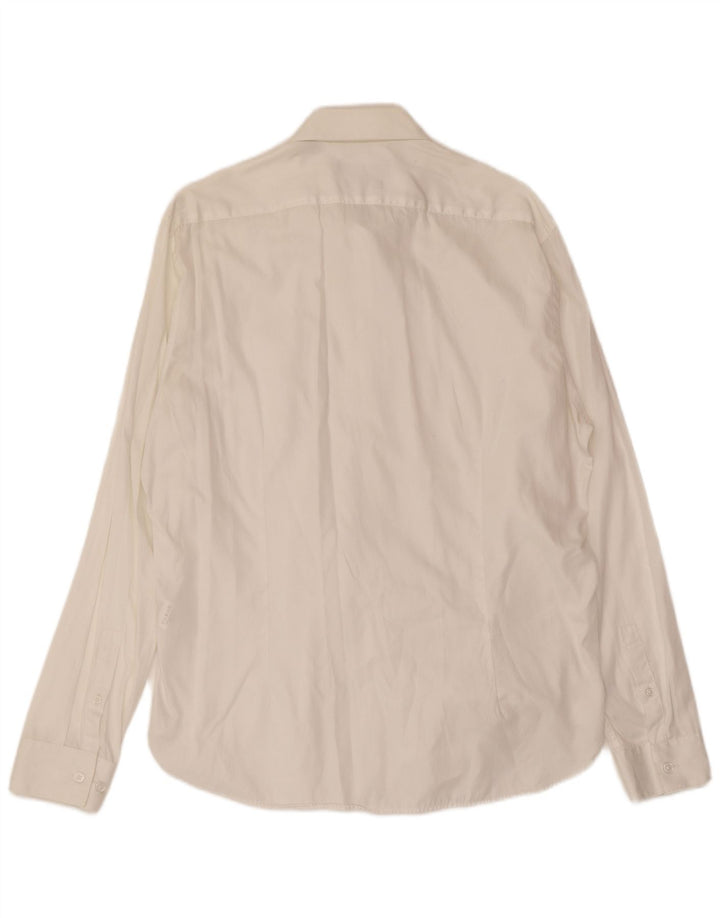 Dkny Chemise Slim Fit Homme Blanc Moyen Coton