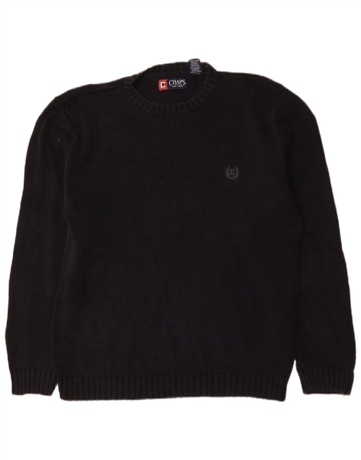 Chaps Pull Col Ras-du-Cou Homme Noir Moyen Coton