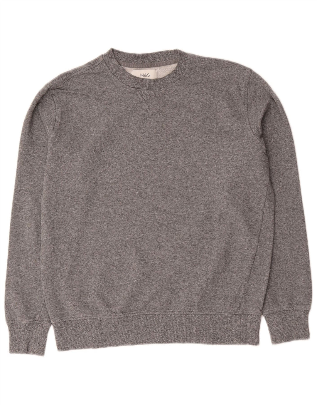 Marks & Spencer Sweat-Shirt Homme Gris Moyen Moucheté Coton