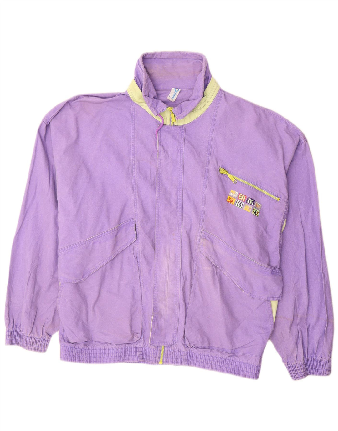 vintage Mens Bomber Jacket UK 40 Grand Coton Violet