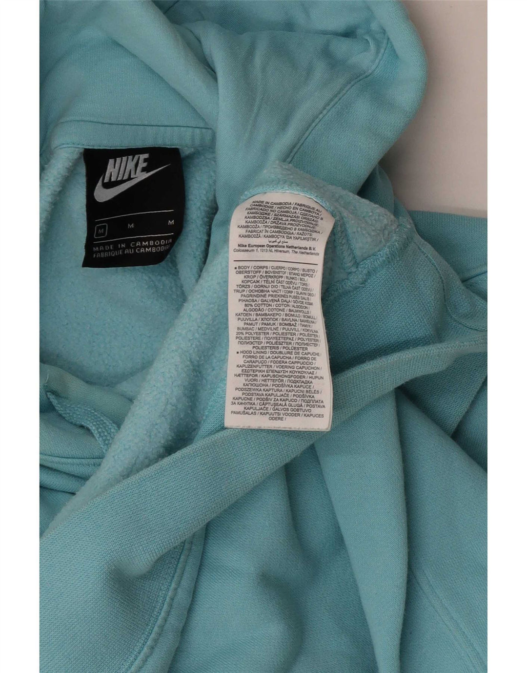 Nike Pull à capuche en coton bleu moyen pour homme