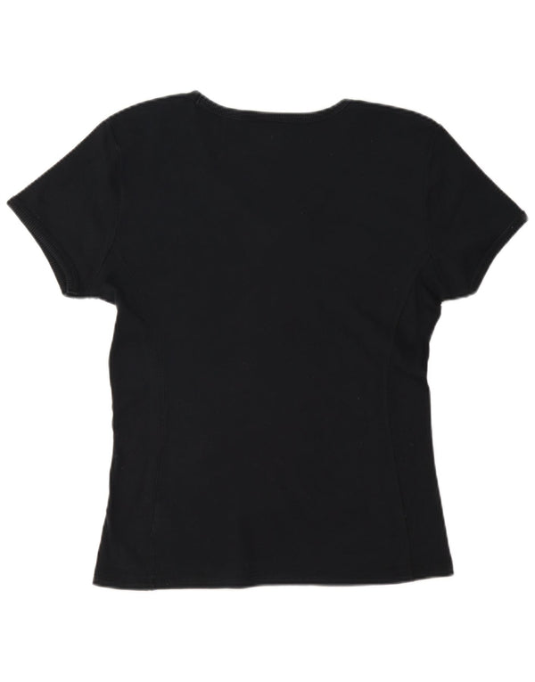 Champion Womens Heritage Classics T-Shirt Top UK 18 XL Bleu Marine Coton