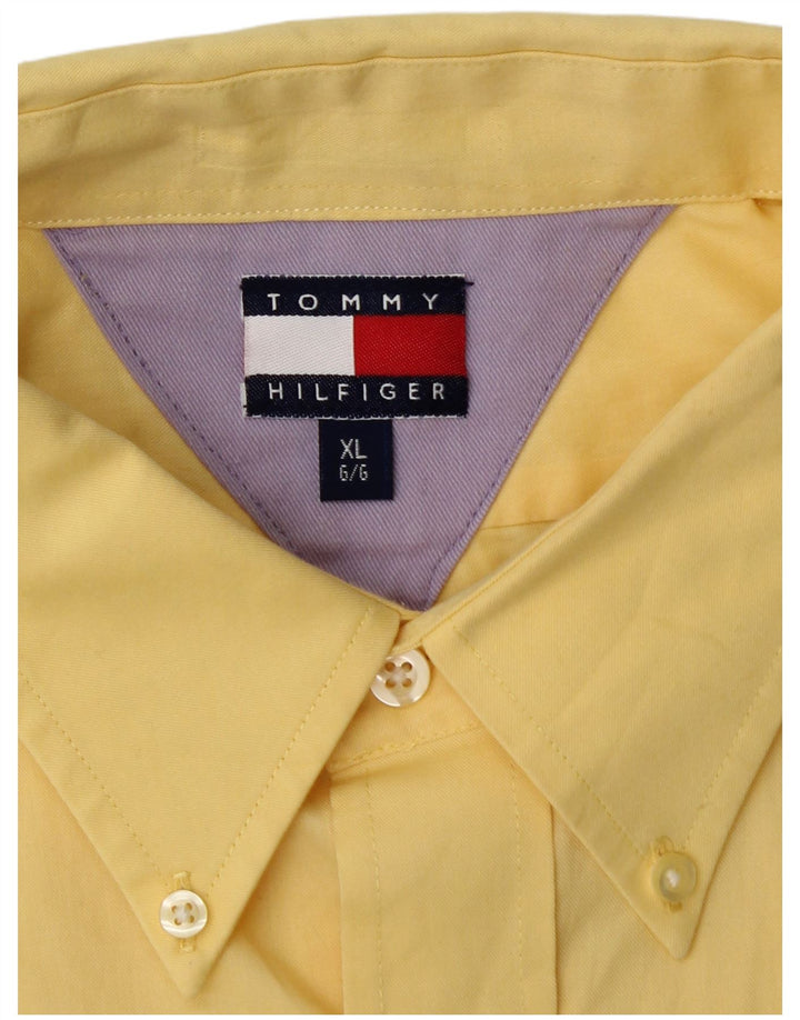 TOMMY HILFIGER Chemise à manches courtes homme XL Jaune