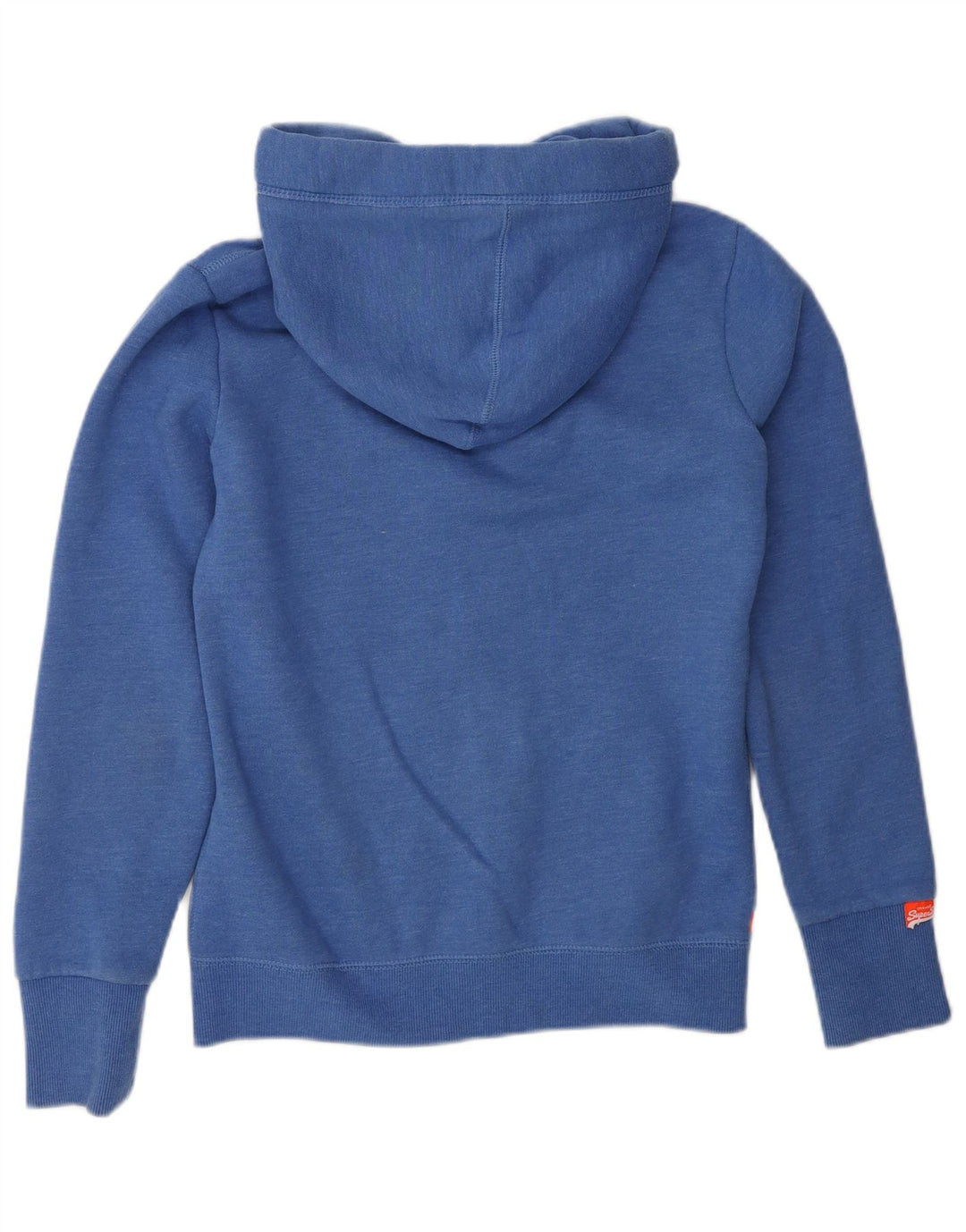 SUPERDRY Pull à capuche zippé pour femme UK 10 Petit Bleu Coton