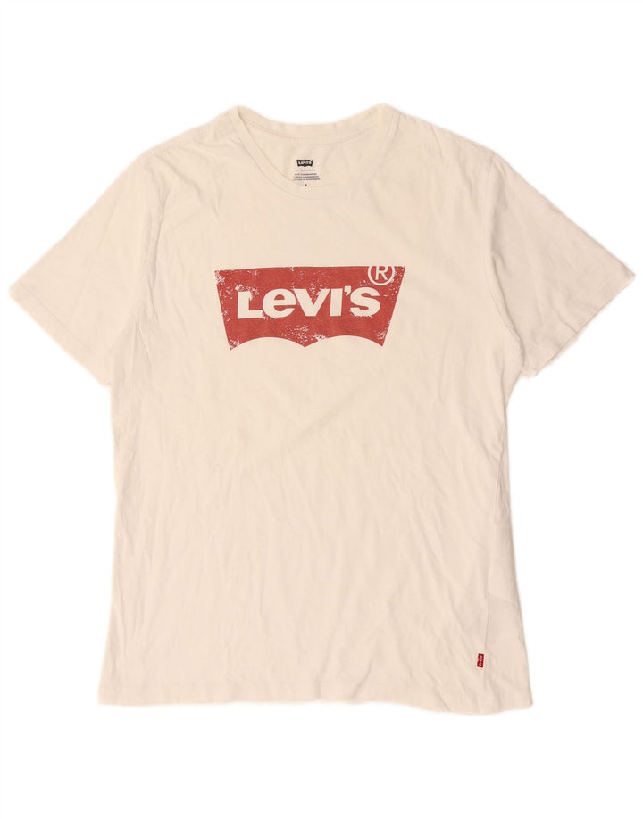 Levi's Tee-Shirt Graphique Homme Blanc Moyen Coton