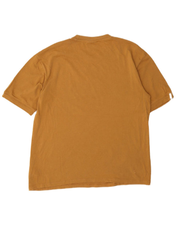 Adidas T-shirt graphique surdimensionné pour femme UK 8 petit coton marron