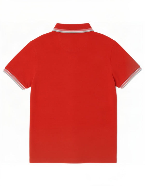 Hugo Boss Homme Polo Small Rouge Rayé Coton