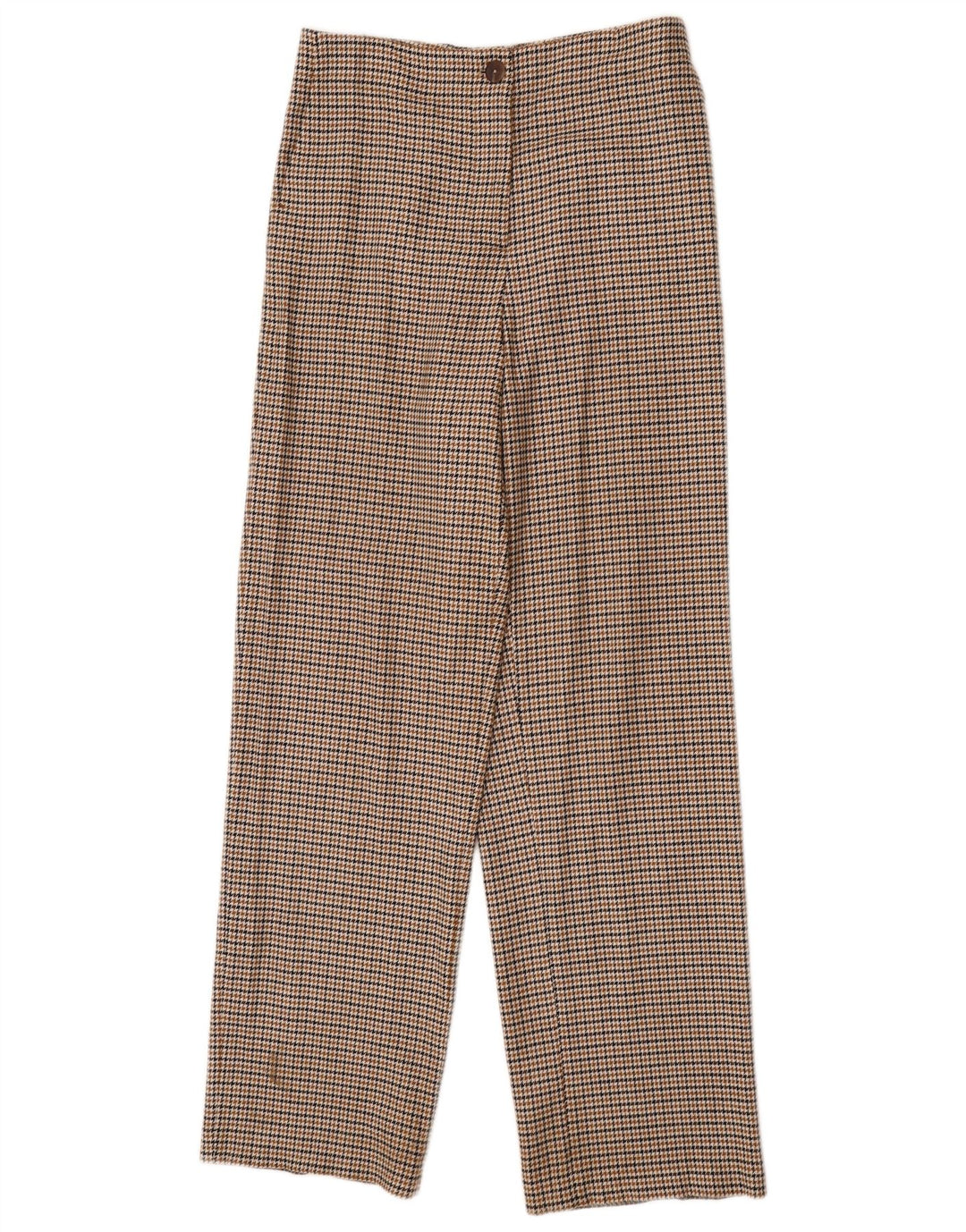 Massimo Dutti Pantalon Chino Femme EU 42 Large W32 L32 Marron Pied-de-Poule