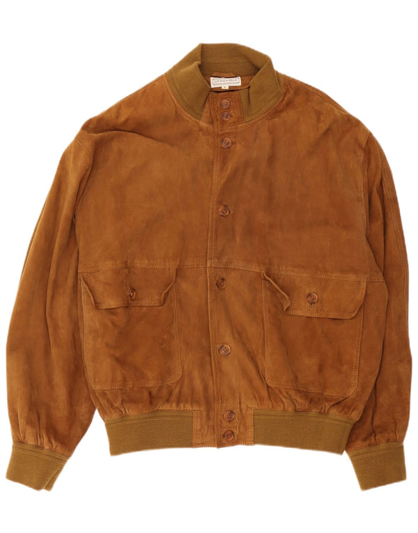 Living World Veste Bomber en Daim pour Homme UK 42 XL Beige