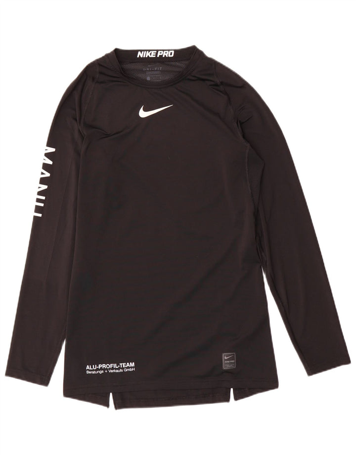 Nike Hommes Dri Fit Graphic Haut à manches longues Grand Noir Polyester