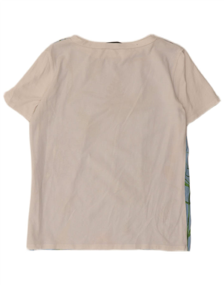 Max Mara T-shirt week-end pour femme UK 12 Bleu moyen floral