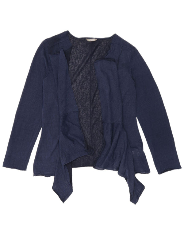 Marks & Spencer Pull Cardigan Femme UK 10 Petit Bleu Marine Polyester