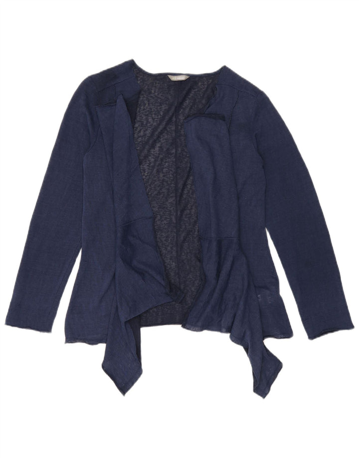Marks & Spencer Pull Cardigan Femme UK 10 Petit Bleu Marine Polyester