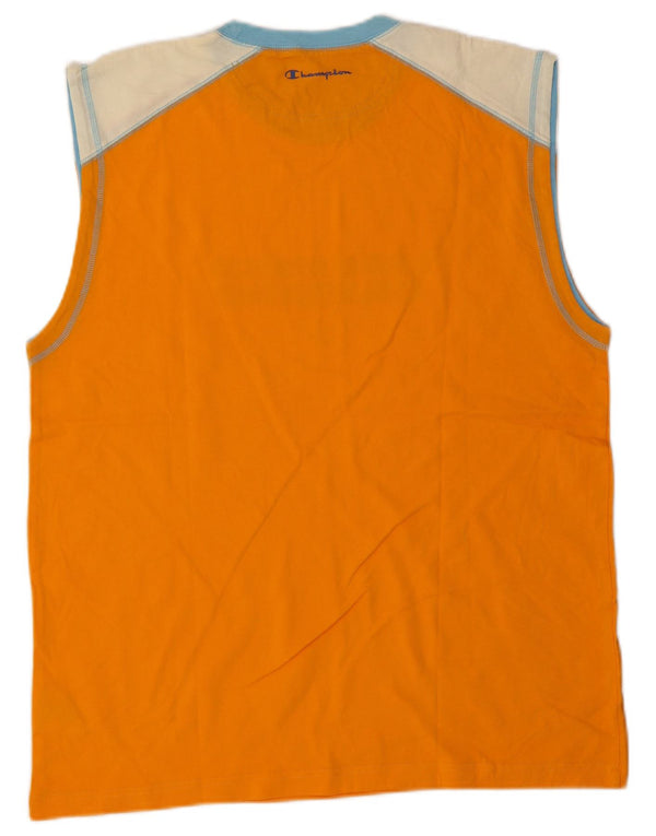 Champion Débardeur graphique pour homme 2XL en coton color block orange