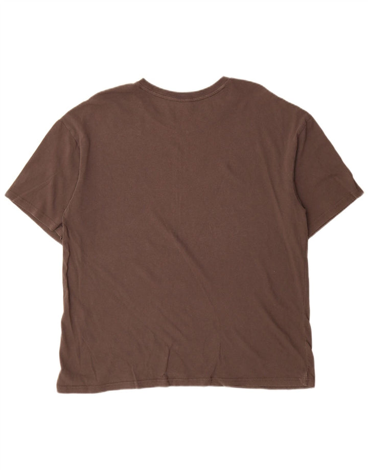 Hurley T-Shirt Graphique Homme Large Marron