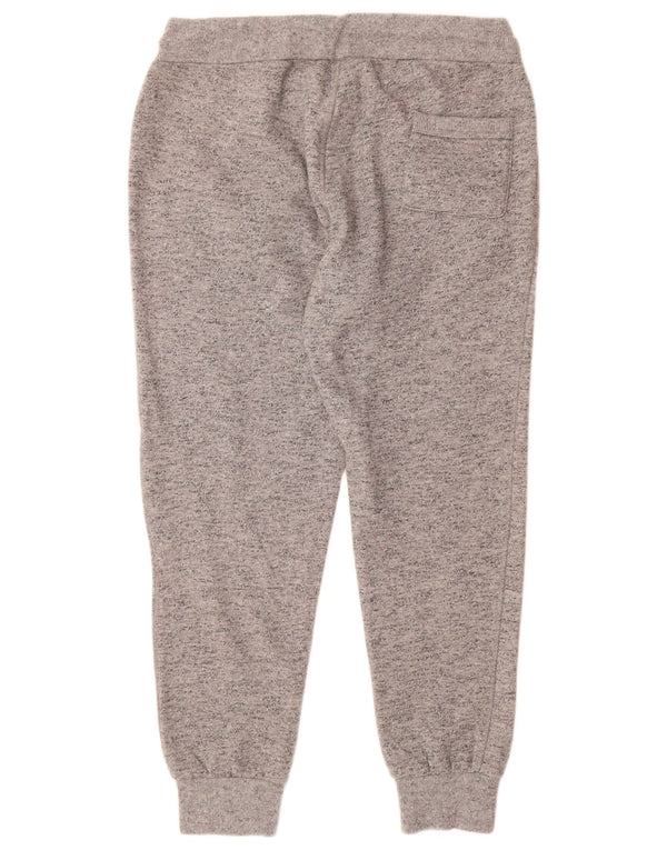 Superdry Pantalon De Survêtement Femme Joggers UK 16 Large Gris Moucheté Coton