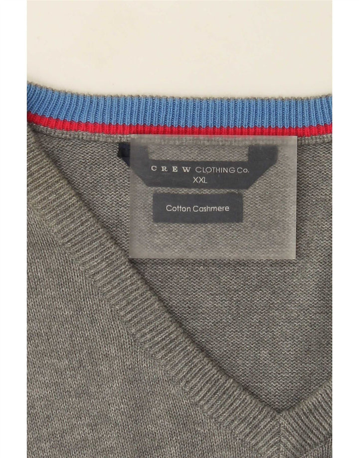 J. Crew Pull col V pour homme 2XL Gris Coton