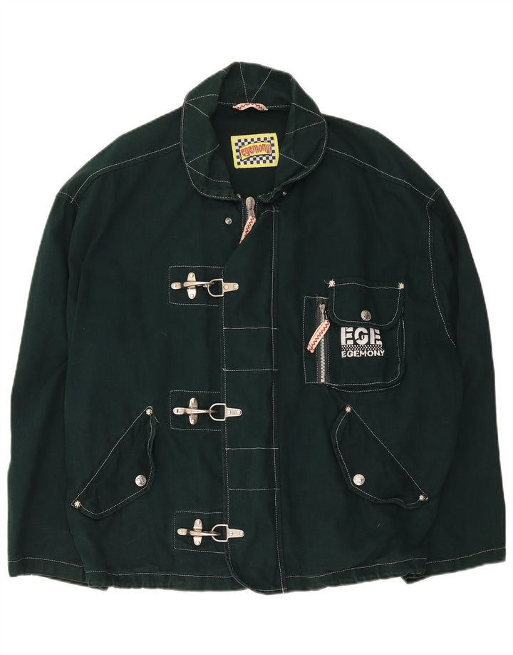 Egemony Veste utilitaire graphique pour homme UK 42 XL Vert Polyester