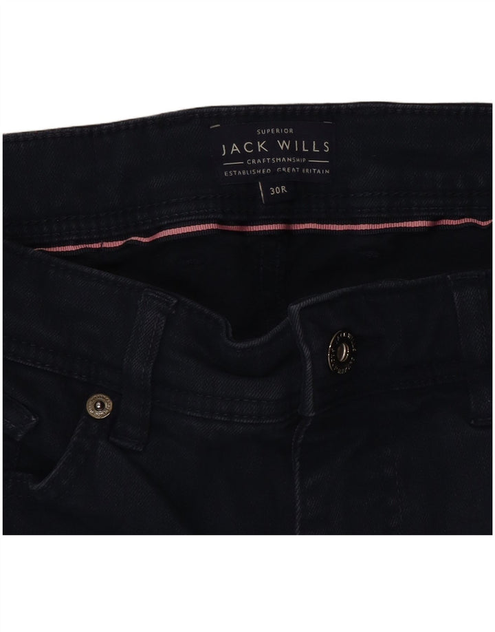 Jack Wills Short en jean coupe slim W30 pour femme en coton bleu marine moyen