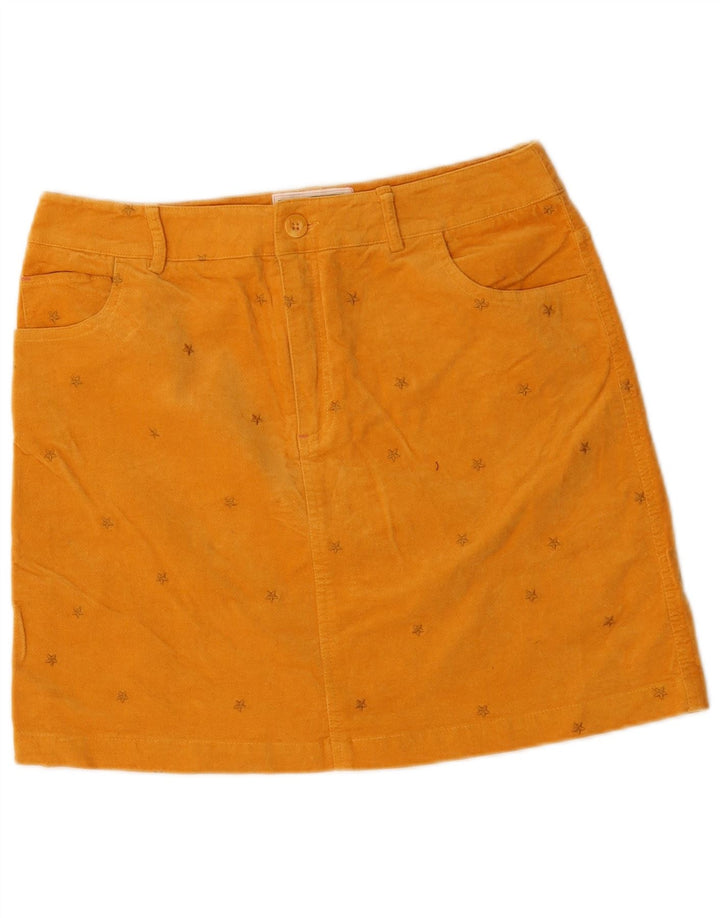 Mini-jupe à motif abstrait White Stuff pour femme UK 10 Small W30 Jaune