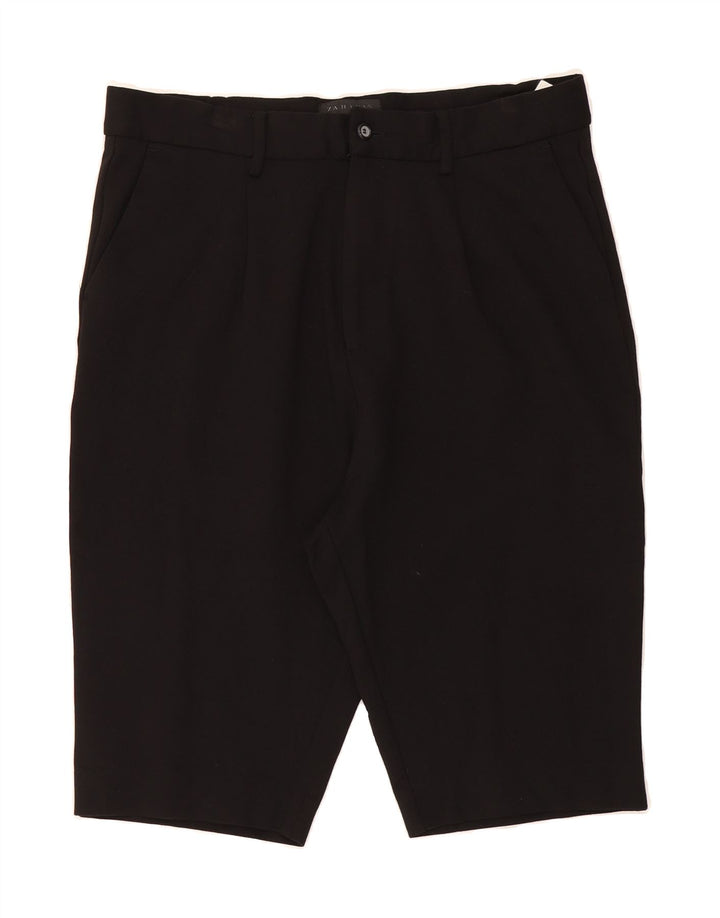 ZARA Mens Pegged Chino Shorts EU 42 Large W32  Black Viscose Vintage Zara and Second-Hand Zara from Messina Hembry 
