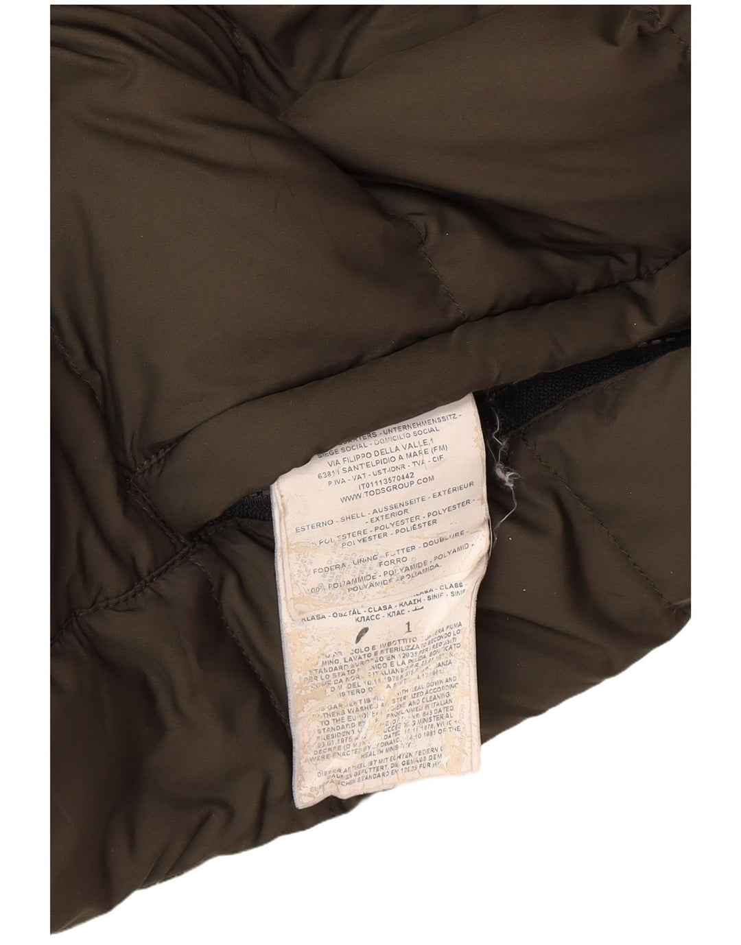 Fay Veste matelassée à capuche pour homme UK 40 Large Kaki Polyamide