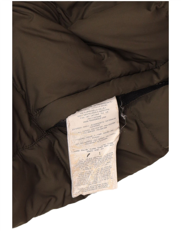 Fay Veste matelassée à capuche pour homme UK 40 Large Kaki Polyamide